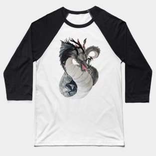 Chinese Black Dragon God Baseball T-Shirt